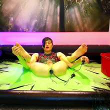 EmoGuyGunge: Emo Catboi at 'Club Slime' (with Ass Stretching)