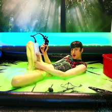 EmoGuyGunge: Emo Catboi at 'Club Slime' (with Ass Stretching)
