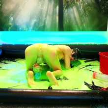 EmoGuyGunge: Emo Catboi at 'Club Slime' (with Ass Stretching)