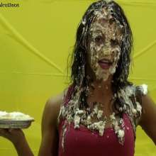 Gurph Morlicks: Beautiful eyes blinking out at the world through a mask of pie...