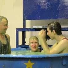 GungeTankBabes: Lee, Matt and Colin Get Gunged and Dunked in Their Singlets