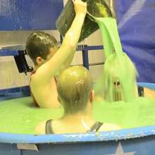 GungeTankBabes: Lee, Matt and Colin Get Gunged and Dunked in Their Singlets