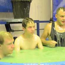 GungeTankBabes: Lee, Matt and Colin Get Gunged and Dunked in Their Singlets