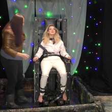 LiquidX: Lisa Extreme Industrial Clothes-filling on Bondage Chair