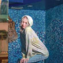 Wet Live Team: Mila Carefully Wet Her Outfit with Pool Water!  Wetlook