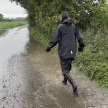 Wamgirlx: Muddy Fields, Rainsuit in the Rain