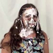 Gurph Morlicks: Beautiful eyes blinking out at the world through a mask of pie...