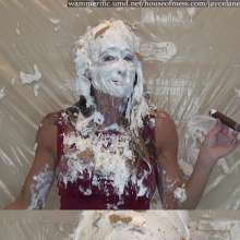 Gurph Morlicks: Beautiful eyes blinking out at the world through a mask of pie...