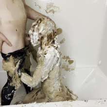 Pairofpies: Pieing each Other in Our Catsuits!