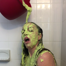 Slimed Models: $1 Clip of the Week: Angela's First Nasty Sliming