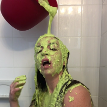 Slimed Models: $1 Clip of the Week: Angela's First Nasty Sliming