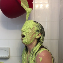 Slimed Models: $1 Clip of the Week: Angela's First Nasty Sliming