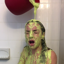 Slimed Models: $1 Clip of the Week: Angela's First Nasty Sliming