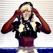 Slimed Models: Fitness Model Pied and Slimed by Larae!