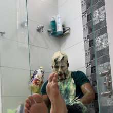 MessyGuys: Sliming + Foot Play: Andy Covers Himself in Slime