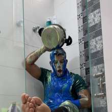 MessyGuys: Sliming + Foot Play: Andy Covers Himself in Slime