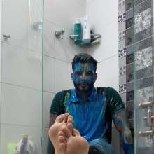 MessyGuys: Sliming + Foot Play: Andy Covers Himself in Slime