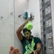 MessyGuys: Sliming + Foot Play: Andy Covers Himself in Slime