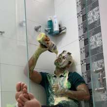 MessyGuys: Sliming + Foot Play: Andy Covers Himself in Slime