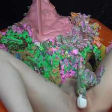 Jayce: Taylor's First Pie+slime Encasement with Vibrator!