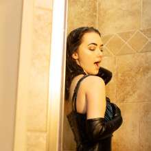 Jayce: Taylors Real Prom Dress Drenched!  To PVC Lingerie Set+pics!