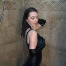 Jayce: Taylors Real Prom Dress Drenched!  To PVC Lingerie Set+pics!