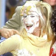 Gurph Morlicks: Beautiful eyes blinking out at the world through a mask of pie...