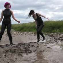 DungeonMasterOne: Violet Vixen the PVC Mud Virgin!