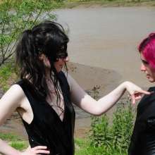 DungeonMasterOne: Violet Vixen the PVC Mud Virgin!