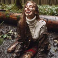 carlosstf33: Office Workers wearing pantyhoses / swamp--mud&water