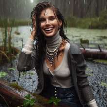 carlosstf33: Office Workers wearing pantyhoses / swamp--mud&water