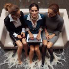 carlosstf33: Office Workers--water/mud with no shoes