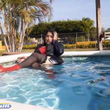 Hikari-Studio-Wam: A Day at the Pool Dressed As a Secretary
