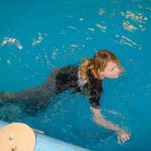 Wet Live Team: Alice Swam in the Pool on Her Back. Easy Wetlook and Game