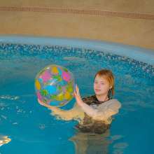 Wet Live Team: Alice Swam in the Pool on Her Back. Easy Wetlook and Game