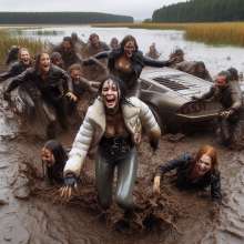 Rainman_666: Mud, winter clothing and cars...