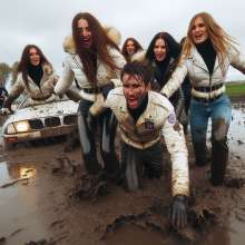 Rainman_666: Mud, winter clothing and cars...