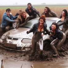 Rainman_666: Mud, winter clothing and cars...