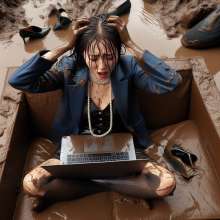 carlosstf33: Office Workers--water/mud with no shoes