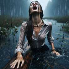 carlosstf33: Office Workers wearing pantyhoses / swamp--mud&water