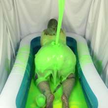 CheekyLuna: CheekyLuna Filthy Girl In Bodystockings And Stretchy Slime