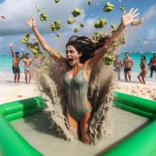 Bobographer: beach gunge pool gameshow