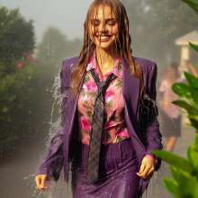 Wetmaxiskirts: AI wetlook/muddy women wearing business suits (Mdic)