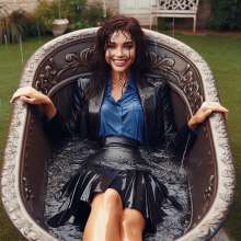 Wetmaxiskirts: AI wetlook/muddy women wearing business suits (Mdic)