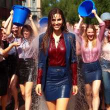 Wetmaxiskirts: AI wetlook/muddy women wearing business suits (Mdic)