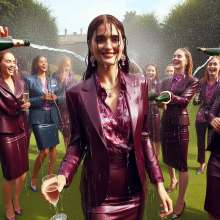 Wetmaxiskirts: AI wetlook/muddy women wearing business suits (Mdic)