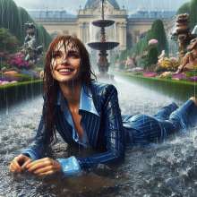 Wetmaxiskirts: AI wetlook: women in business suits (third selection)