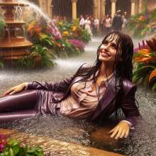Wetmaxiskirts: AI wetlook: women in business suits (third selection)