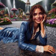 Wetmaxiskirts: AI wetlook: women in business suits (third selection)