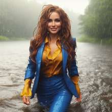 Wetmaxiskirts: AI wetlook: women in business suits (third selection)